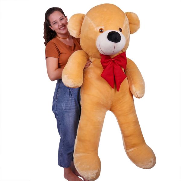 Imagem de Urso Teddy Grande 1,40 Metro Gigante Pelúcia 140 Cm Nacional - Lavi Baby Store