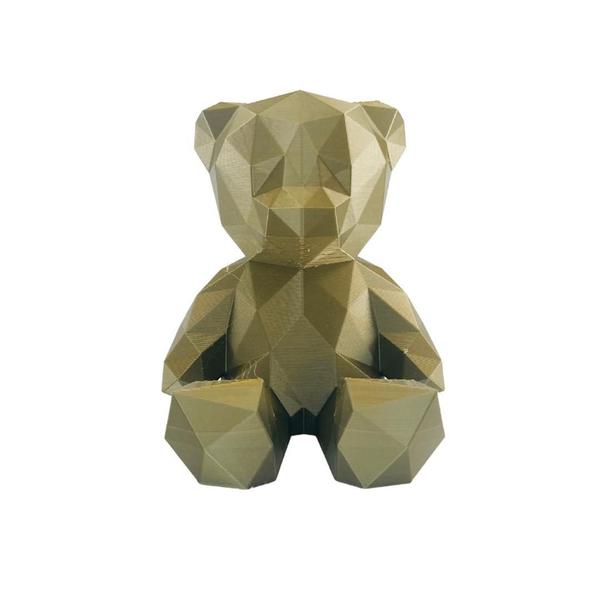 Imagem de Urso Teddy Low Poly Geométrico Decoração 3D