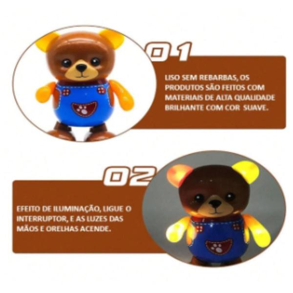 Imagem de Urso Ursinho Musical Interativo Com Luz e Som P/ Bebê - Zoop