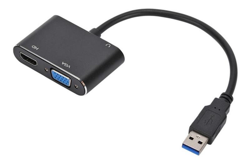 Imagem de Usb 3.0 Para Vga+Hdmi Conversor Adaptador Hd 1080P Computado