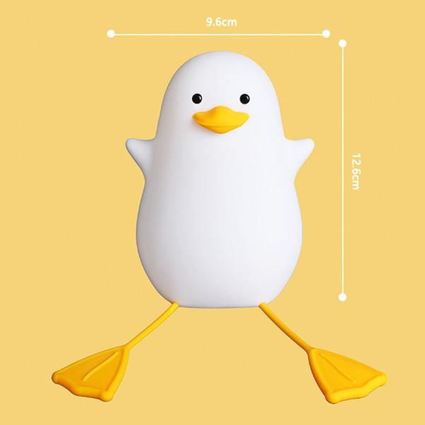 Imagem de USB Rechargeable Bedside Night Light Duck Silicone Kids's Night Lanp Touch Sensor 2 Bedroom Bedside Lamp For Kids Baby Gift Luzes noturnas led