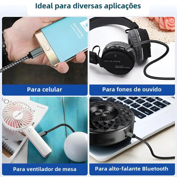 Imagem de USB tipo c para cabo micro usb para samsung, xiaomi, huawei, apple, download de dados, 3m/1m/0,2 m