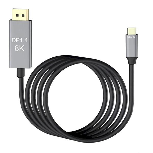 Imagem de  usb tipo c para displayport 1,8m 8k 