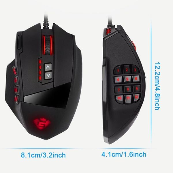 Imagem de Usb Wired Gaming RGB Mouse 16400 DPI 19 Botões Jogos Programáveis Mouses com luz de fundo Ergonomic para Laptop PcCMice