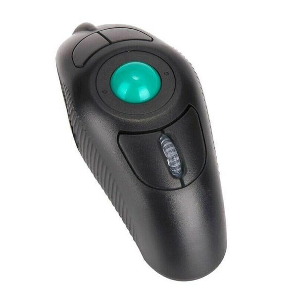 Imagem de USB Wireless PC Laptop Finger HandHeld Trackball Mouse Mice W/ Laser Pointer