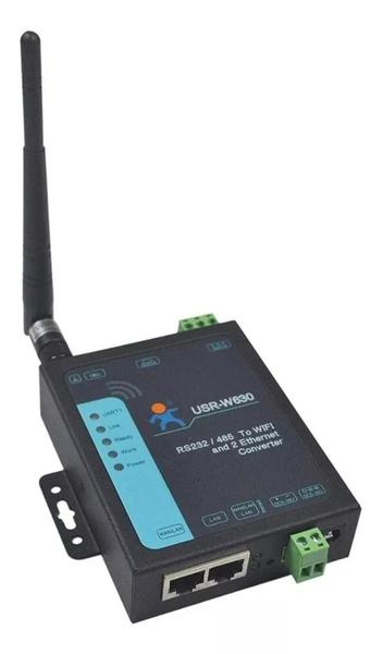 Imagem de Usr-w630 Conversor Serial Wifi 2x Ethernet Rs232 Rs485 Novo!