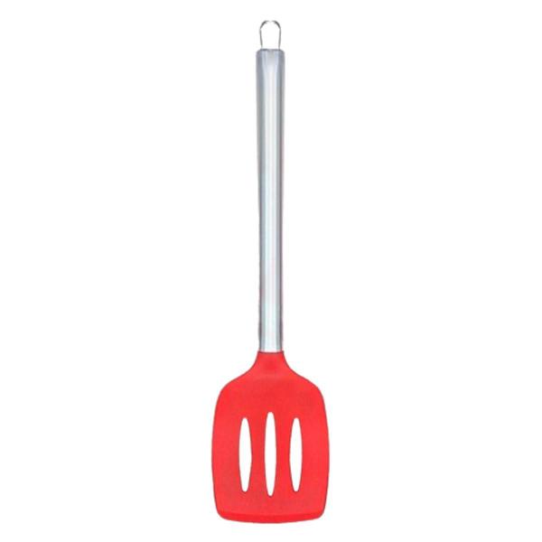 Imagem de Utensílios De Cozinha Colheres Silicone Cabo Inox 7 Peças