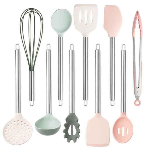 Imagem de Utensílios de cozinha COOK WITH COLOR Conjunto de cozinha de silicone de 10 peças