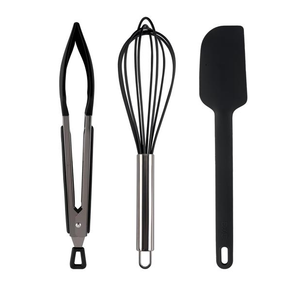 Imagem de Utensílios de cozinha COOK WITH COLOR Silicone, conjunto de 3 peças, preto