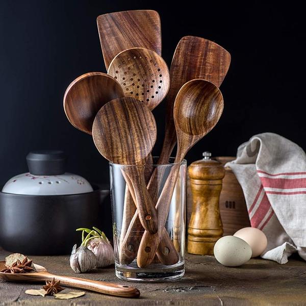 Imagem de Utensílios de cozinha Mary Paxton Teak Wood Meal Rice Spoon