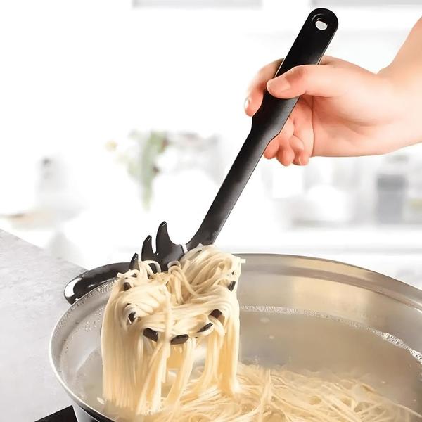 Imagem de Utensílios De Cozinha Preto Kit De Colher De Plástico Conjunto De Utensilios Jogo 6 Peças Casa