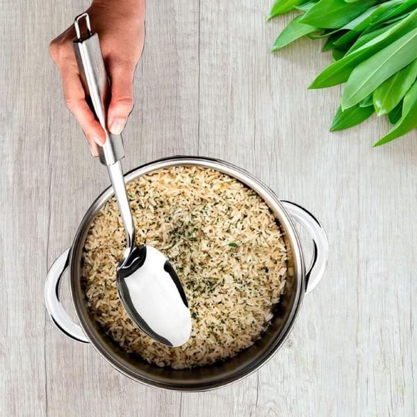 Imagem de Utensílios para Cozinha Aço Inoxidável Multiuso Escumadeira Concha Pegador de Massa Fue Amassador