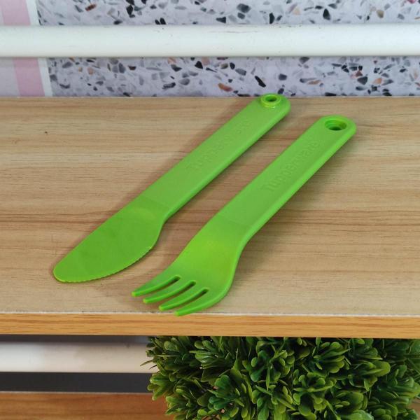 Imagem de Utensílios Tupperware Talheres Infantis Kit Garfo e Faca