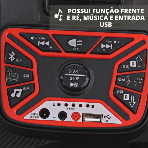 Imagem de Utv Elétrico Infantil 12V 4x4 2 Assentos Carro Buggy Controle Som Usb Luzes Branco Brinqway Bw131