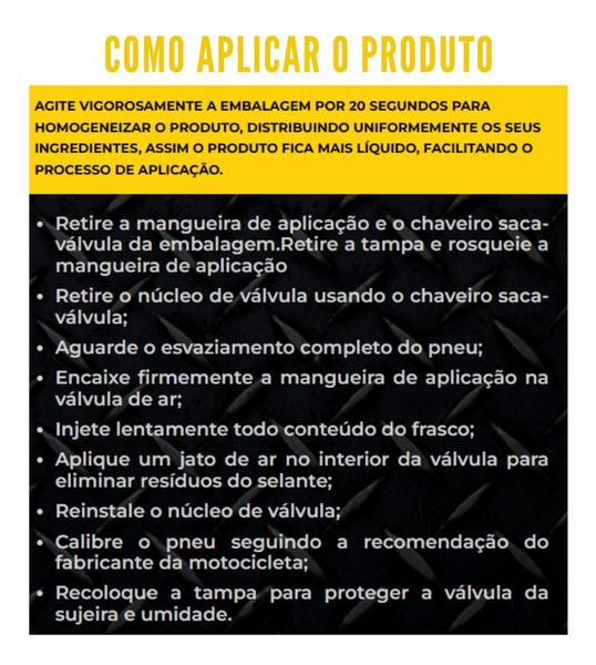 Imagem de Vacinas Blindagem Selante Para Pneu Moto Xtire 250ml ( 2 Frascos )