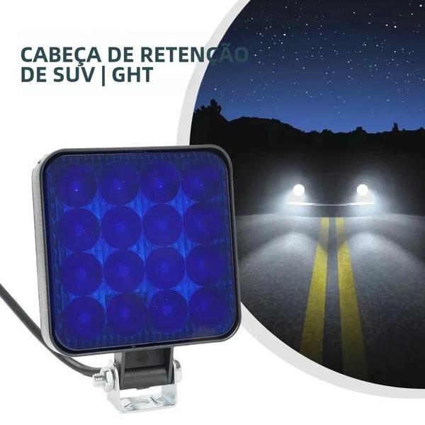 Imagem de Vagem de luz para trator off-road, 48W, 16LED, Iluminação de trabalho para caminhão, 12V, 1pc