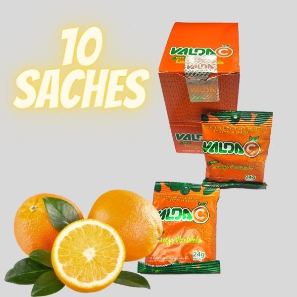 Valda c, bala de goma, sem glúten, caixa com 10 saches 24g Imagem de Valda c, bala de goma, sem glúten, caixa com 10 saches 24g