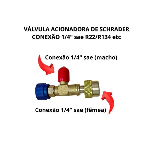 Imagem de Valvula acionadora de schrader 1/4" sae - suryha