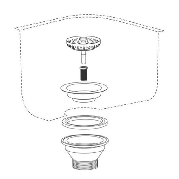 Imagem de Válvula Americana Para Pias Cubas E Tanques De Inox 3.1/2