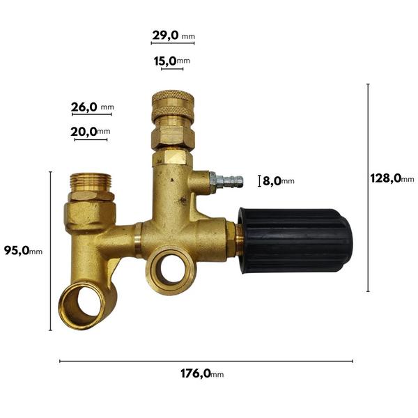 Imagem de Válvula By Pass Completa Compatível com Lavadora WAP L Profi 4000 FW006927