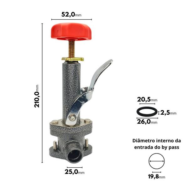 Imagem de Válvula By Pass Regulador de Pressão Castelo Completo para Lavadora Chiaperini LJ7000 05987