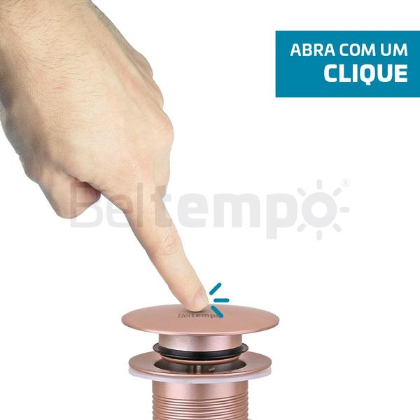 Imagem de Válvula Click 1 1/4 Ralo Para Cuba Pia Banheiro Aço Inox 201 Prestige Beltempo