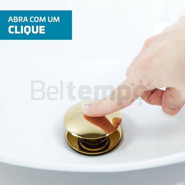 Imagem de Válvula Click 7/8 Ralo Para Cuba Pia Banheiro Metal Prestige Beltempo