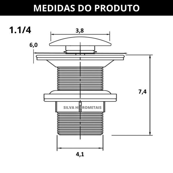 Imagem de Válvula Click Preta Tanque Lavatório Cuba  Inteligente ABS 1.1/4