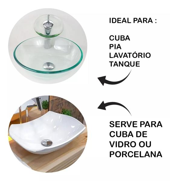 Imagem de Valvula Click Ralo Inox 1/4" Para Pia Cuba Banheiro Lavabo Smart Depot Ralo Inteligente Escoamento