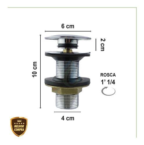 Imagem de Válvula Click Up Inteligente Aço Inox Pia Cuba 1' 1/4  Cores