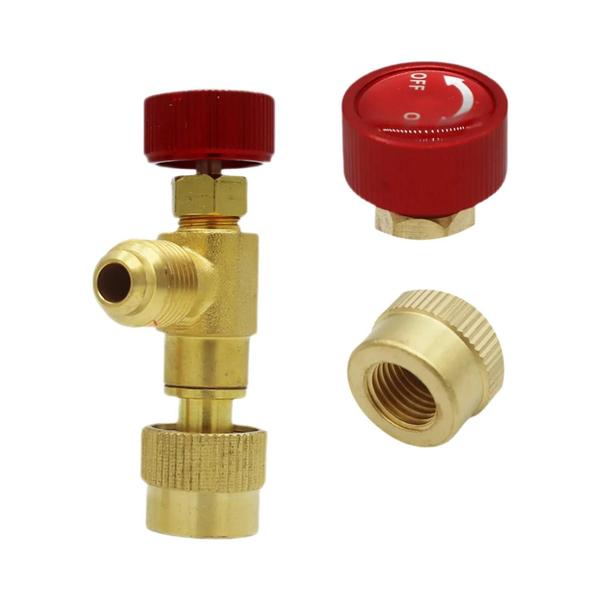 Válvula de Carregamento de Refrigerante R22/R410A - Válvula de Segurança em Cobre para Ar Condicionado Imagem de Válvula de Carregamento de Refrigerante R22/R410A - Válvula de Segurança em Cobre para Ar Condicionado