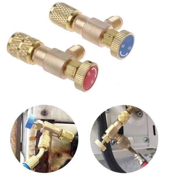 Válvula de Carregamento de Refrigerante R22/R410A - Válvula de Segurança em Cobre para Ar Condicionado Imagem de Válvula de Carregamento de Refrigerante R22/R410A - Válvula de Segurança em Cobre para Ar Condicionado