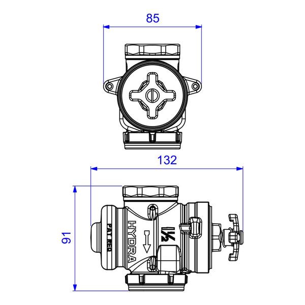 Imagem de Valvula de Descarga Base Hydra 4550 1.1/2"