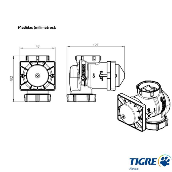 Imagem de Válvula De Descarga Tigre Base 1.1/2 Completa C/ Acab Mund