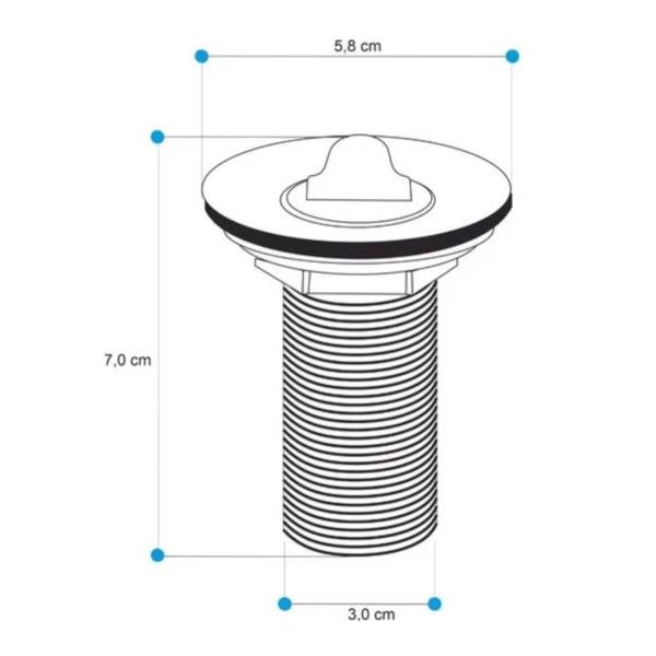 Imagem de Válvula De Escoamento Tanque Sem Ladrão 2.1/2x1.1/4