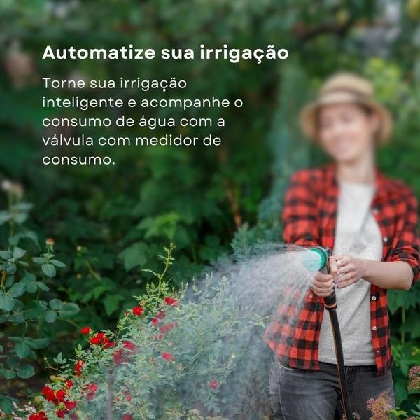 Imagem de Válvula de Irrigação Inteligente Zigbee com Medidor de consumo compatível com Alexa Tuya