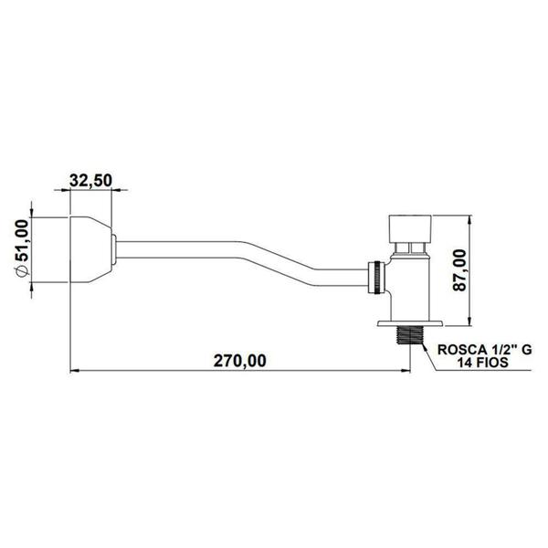 Imagem de Válvula de Mictório Stander 1/2'' e 3/4'' Rainha