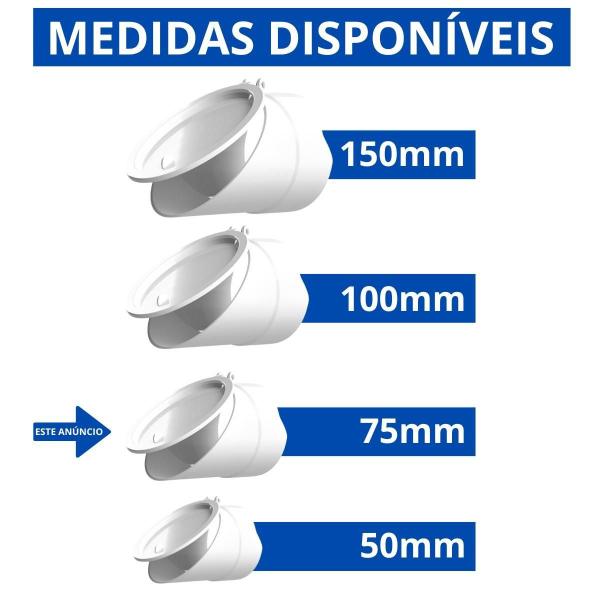 Imagem de Válvula De Retenção Esgoto Para Canos 75Mm Kit 02 Un