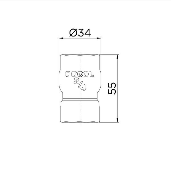 Imagem de Válvula de retenção vertical 3/4" Docol