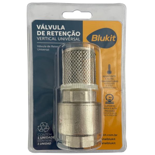 Imagem de Válvula de Retenção Vertical Universal 3/4" com Filtro de Tela Blukit - 330418