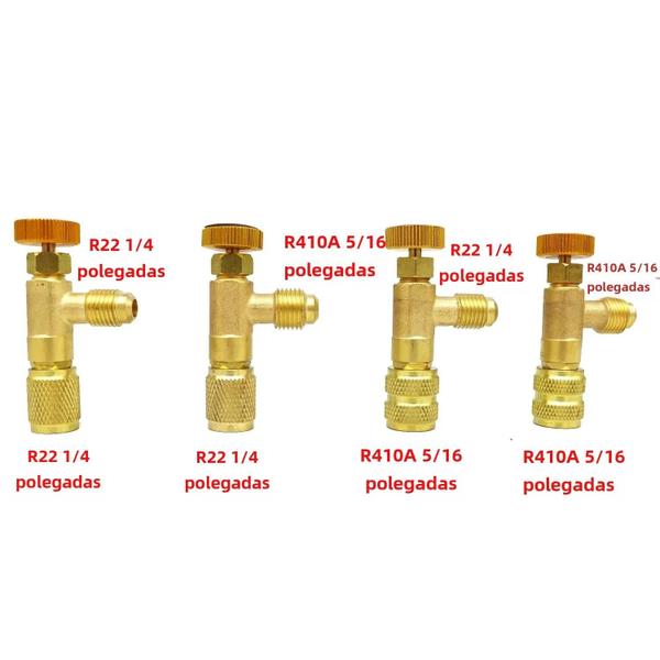 Imagem de Válvula de Segurança para Refrigerante R410A e R22 com Adaptador de Carregamento 1/4 e 5/16