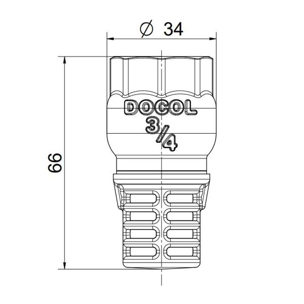 Imagem de Válvula De Sucção DN20 3/4 Polegada 30011300 Docol