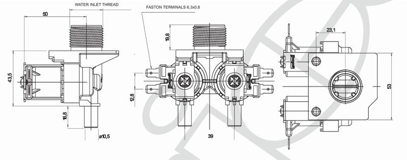 Imagem de Válvula Dupla Para Lavadora Brastemp e Consul Emicol 127V