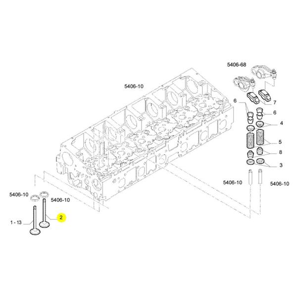 Imagem de Valvula Escape 45º Para Iveco Novo Stralis - 500354687