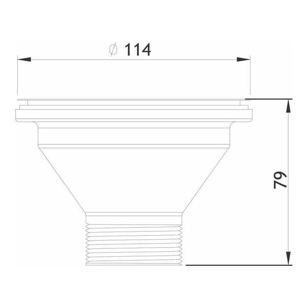 Imagem de Válvula Inox Para Cubas E Pias  4.½'' Ghelplus