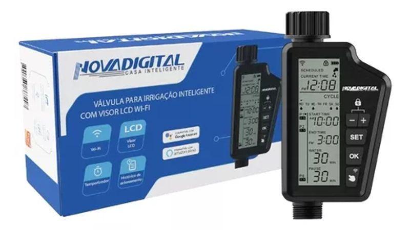 Imagem de Válvula Irrigação Inteligente Visor LCD Wi-Fi NovaDigital