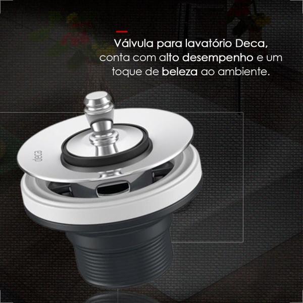 Valvula lavatorio deca unific 1602.c cromada com abs Imagem de Valvula lavatorio deca unific 1602.c cromada com abs