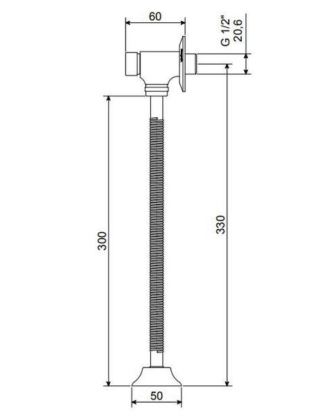 Imagem de Válvula para Mictório Meber Mebermatic 10021 cano 20cm Cromado