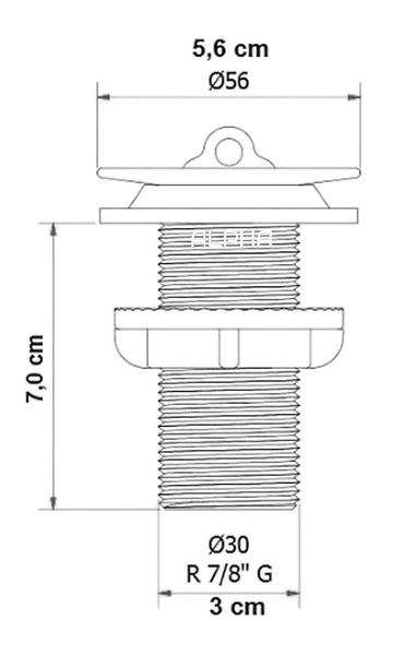 Imagem de Válvula Pia Banheiro Lavatório Escoamento 7/8" S/ Ladrão Metal