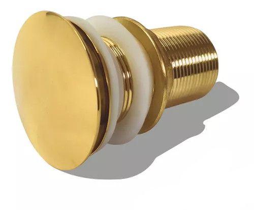 Imagem de Válvula Pia Lavabo Cuba Click 1-1/4 Inox Premium Luxo Gold